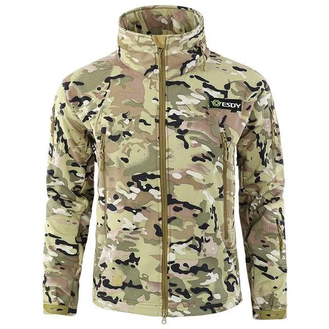 2019 Army Camouflage Men Jacket Coat Military Tactical Jacket Winter Waterproof Soft Shell Jackets Windbreaker Hunt Clothes