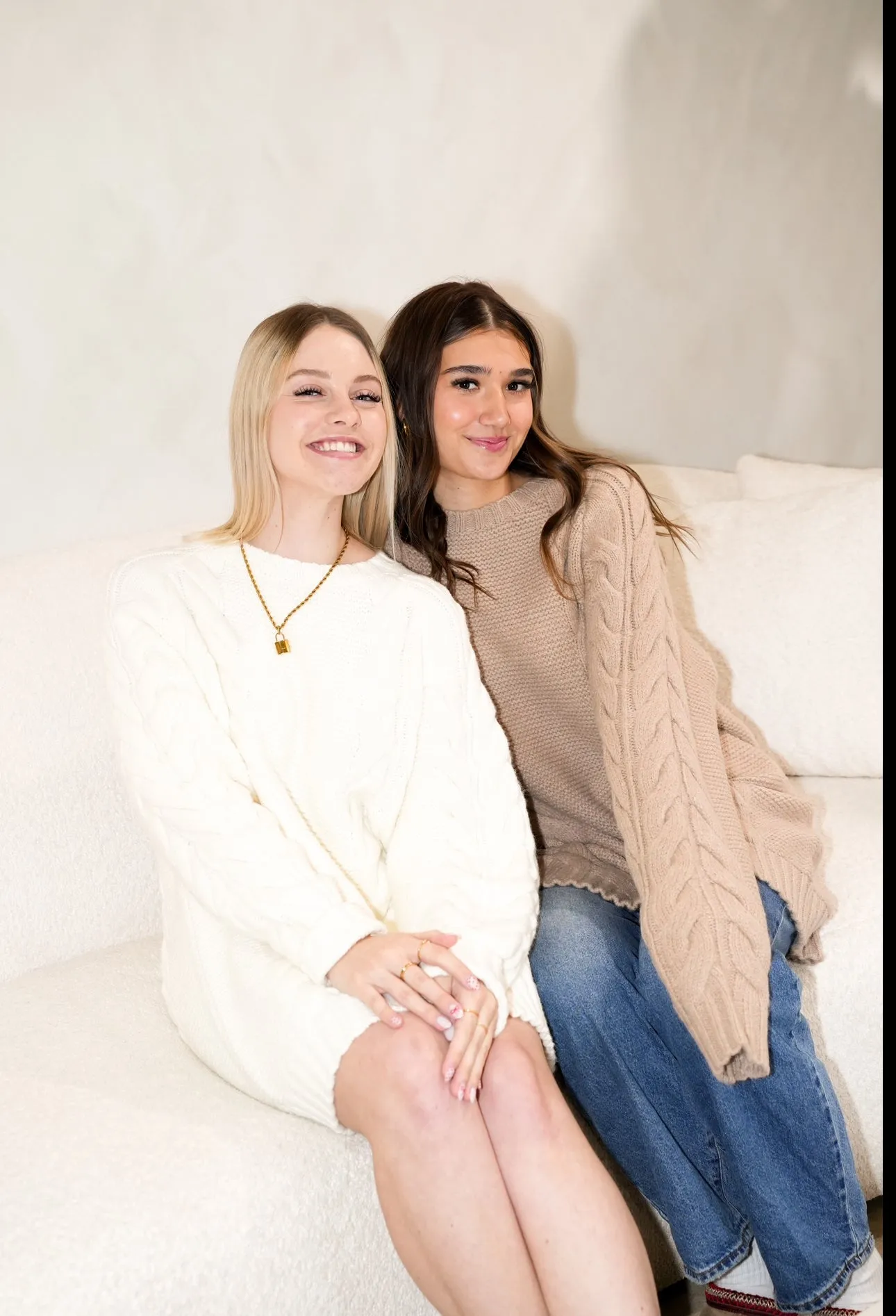 Adele Cable Knit Big Sister Sweater | Cream