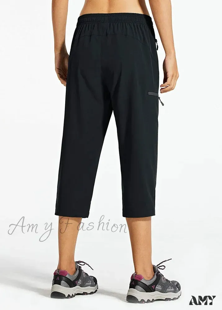 Amy Fashion - Cargo Hiking Pants Lightweight Quick Dry Capri Pants