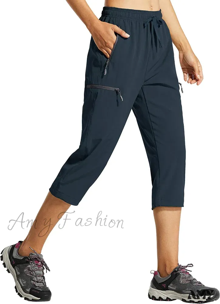 Amy Fashion - Cargo Hiking Pants Lightweight Quick Dry Capri Pants