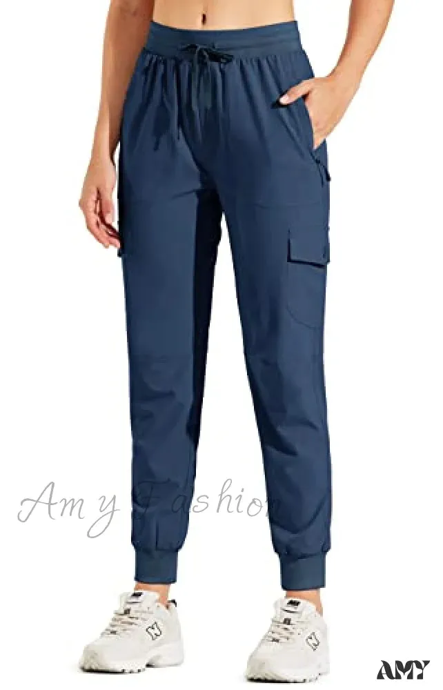 Amy Fashion - Hiking Cargo Joggers Pants Lightweight Quick Dry Capris Golf Pants