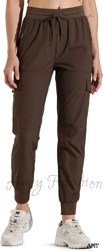 Amy Fashion - Hiking Cargo Joggers Pants Lightweight Quick Dry Capris Golf Pants