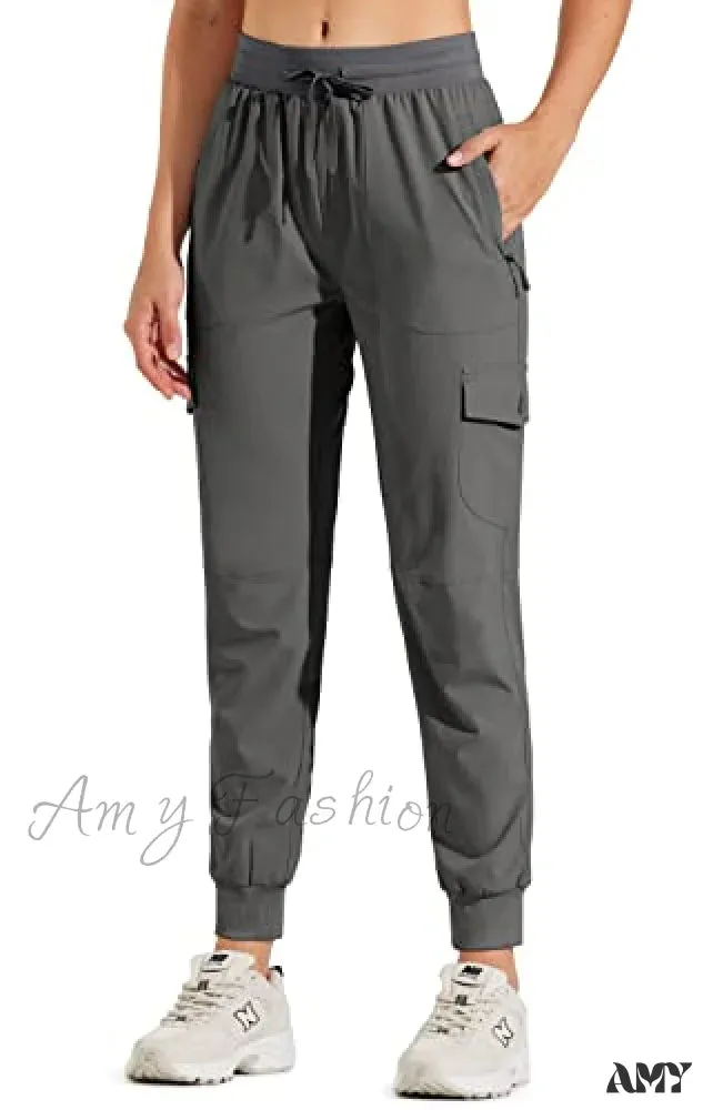 Amy Fashion - Hiking Cargo Joggers Pants Lightweight Quick Dry Capris Golf Pants