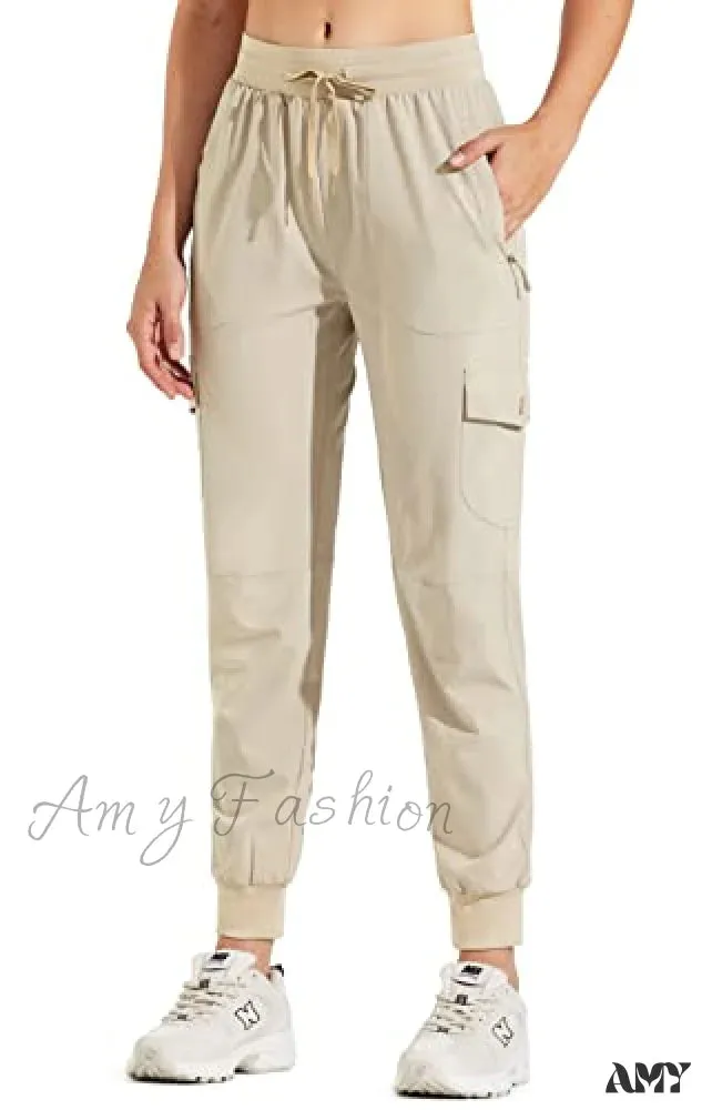 Amy Fashion - Hiking Cargo Joggers Pants Lightweight Quick Dry Capris Golf Pants