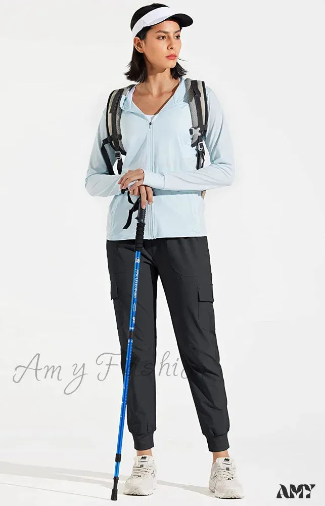 Amy Fashion - Hiking Cargo Joggers Pants Lightweight Quick Dry Capris Golf Pants