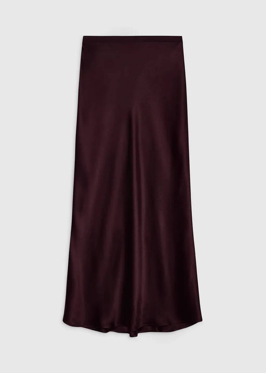 Anine Bing Bar Silk Skirt in Bordeaux