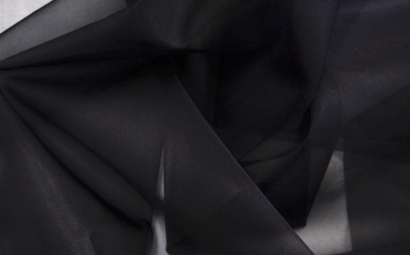 Black Silk Organza