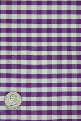 Bright Violet Gingham Shantung 565 Fabric