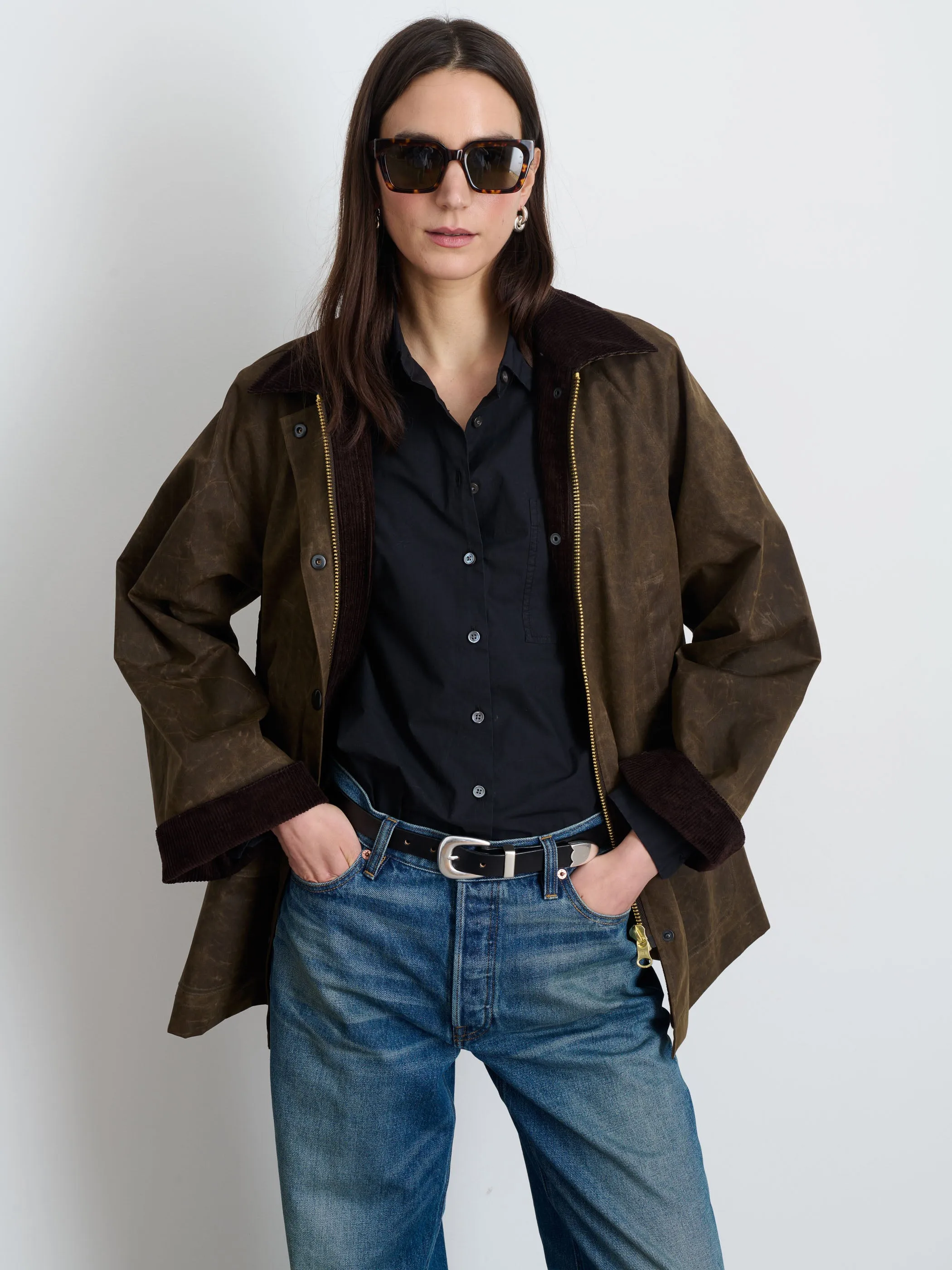 Chiltern Street Jacket In Waxed Cotton