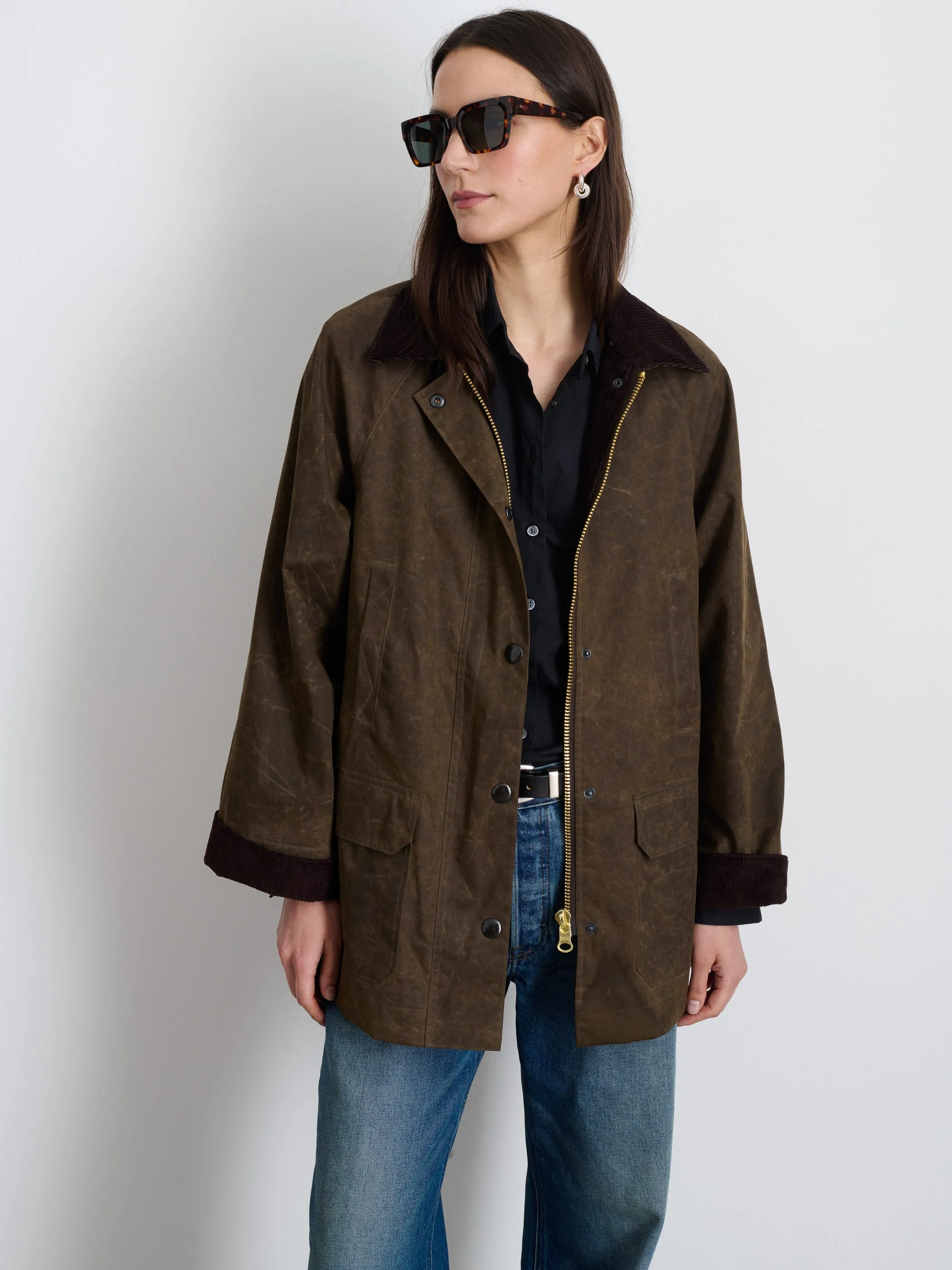 Chiltern Street Jacket In Waxed Cotton