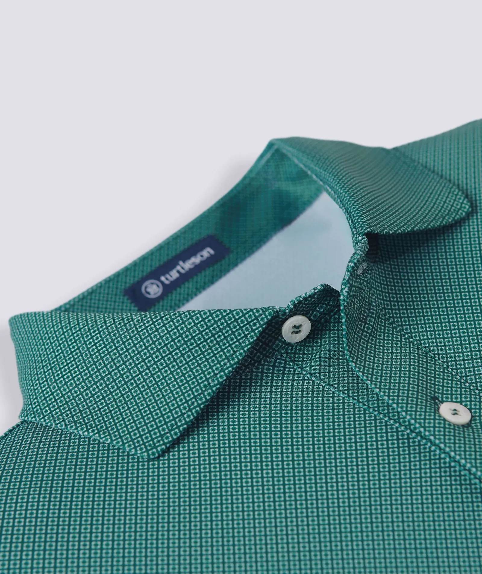 Clarence Mini Diamond Jacquard Performance Polo