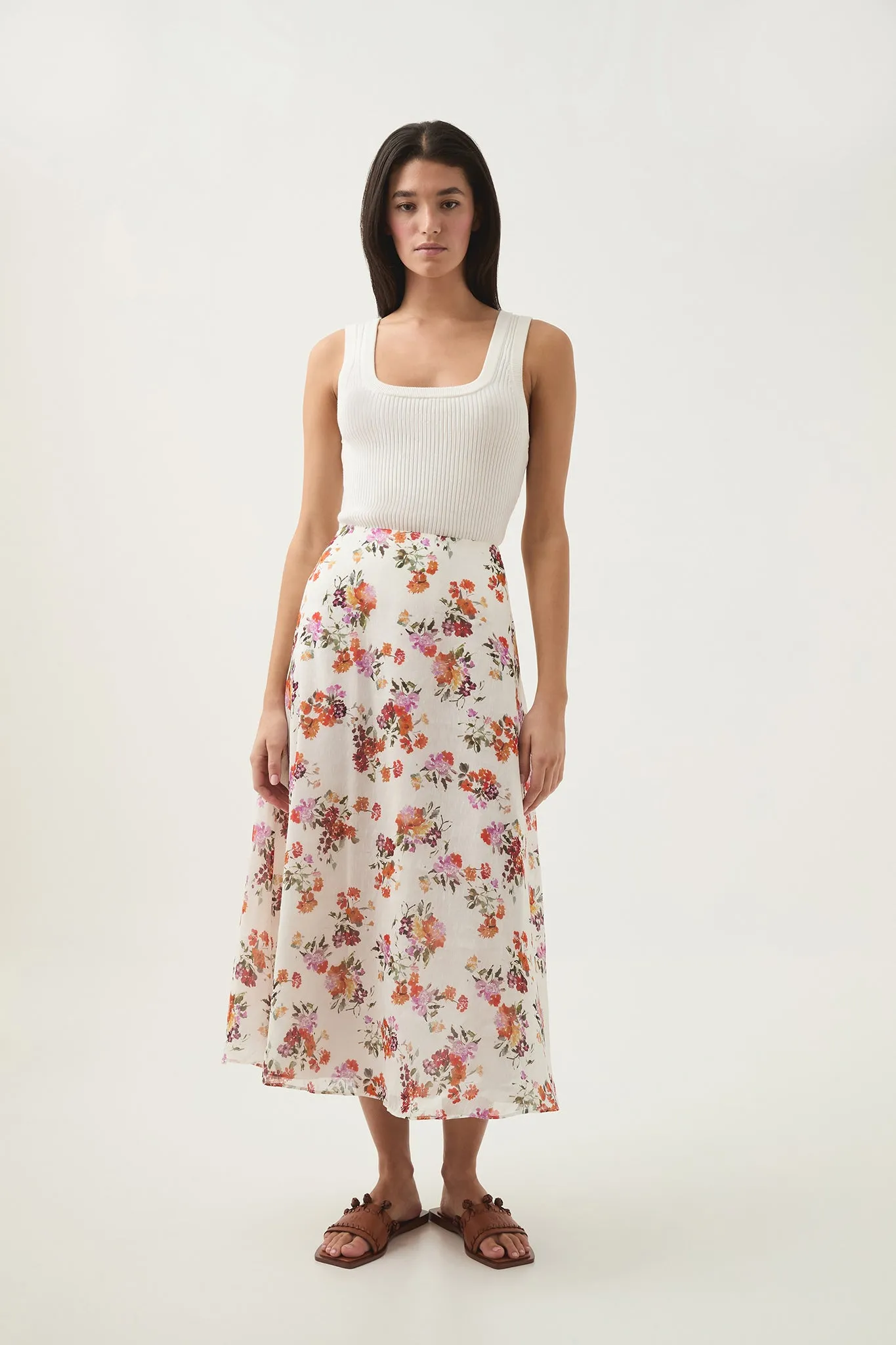 Cyma Circular Midi Skirt