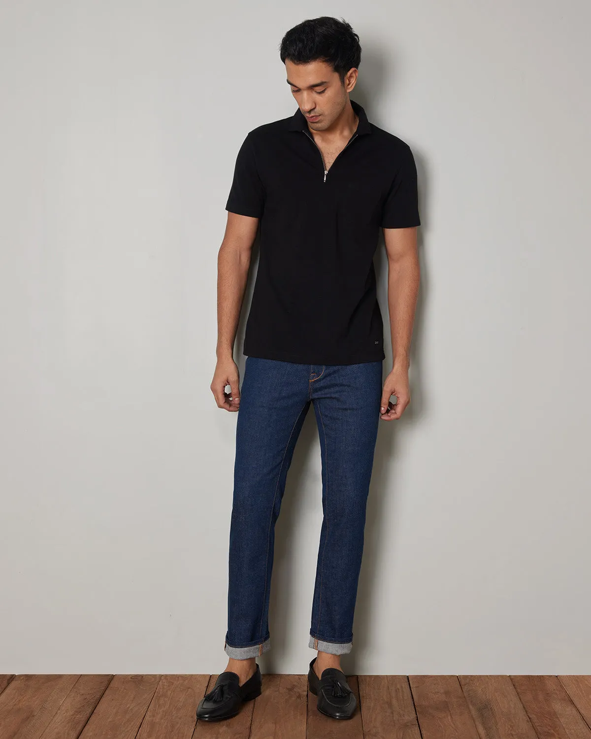 Drip Slub Indigo Stretch Jeans