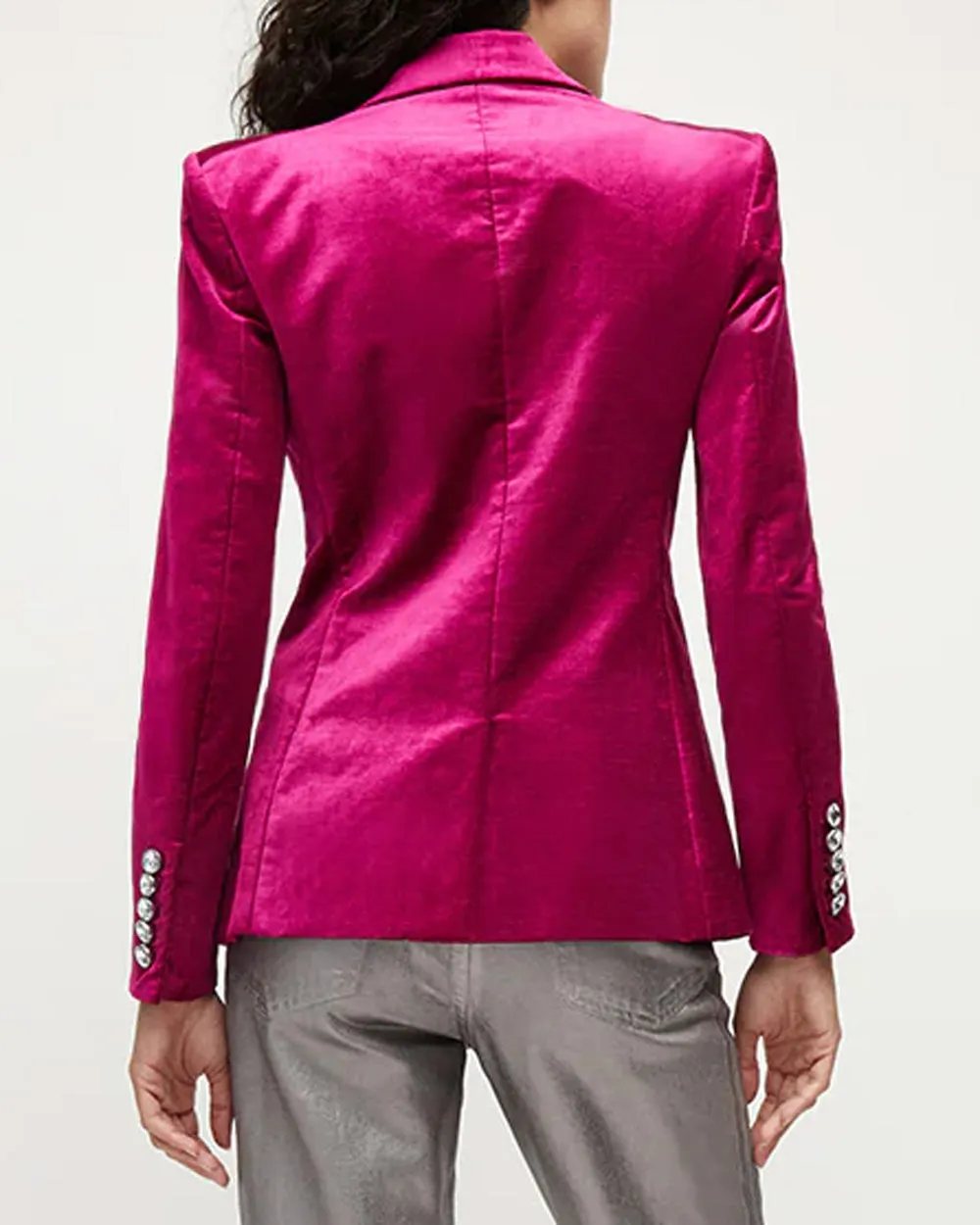 Fuchsia Velvet Elam Dickey Jacket