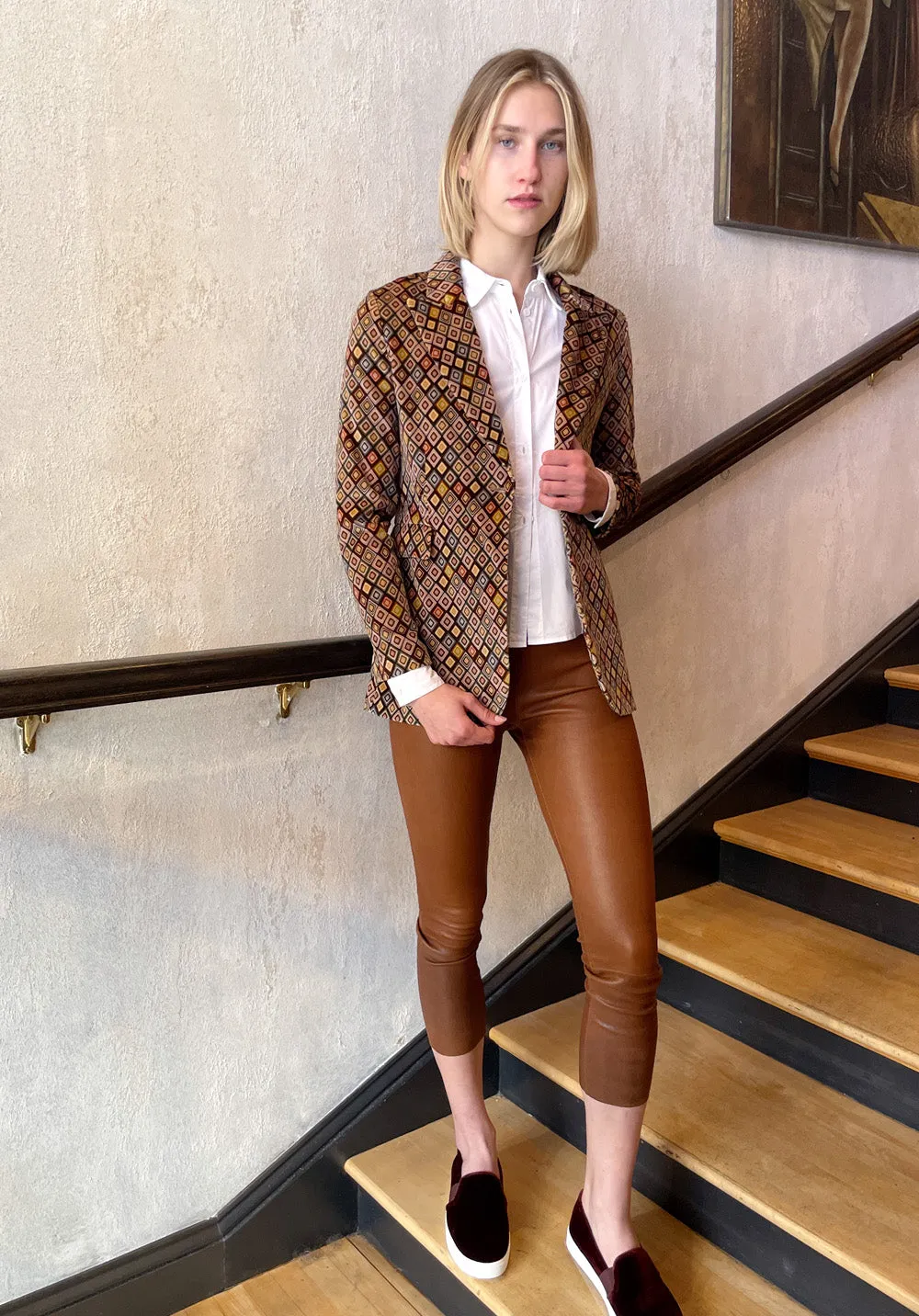 Giacca Slim Long Blazer -Vintage Antico Diamonds