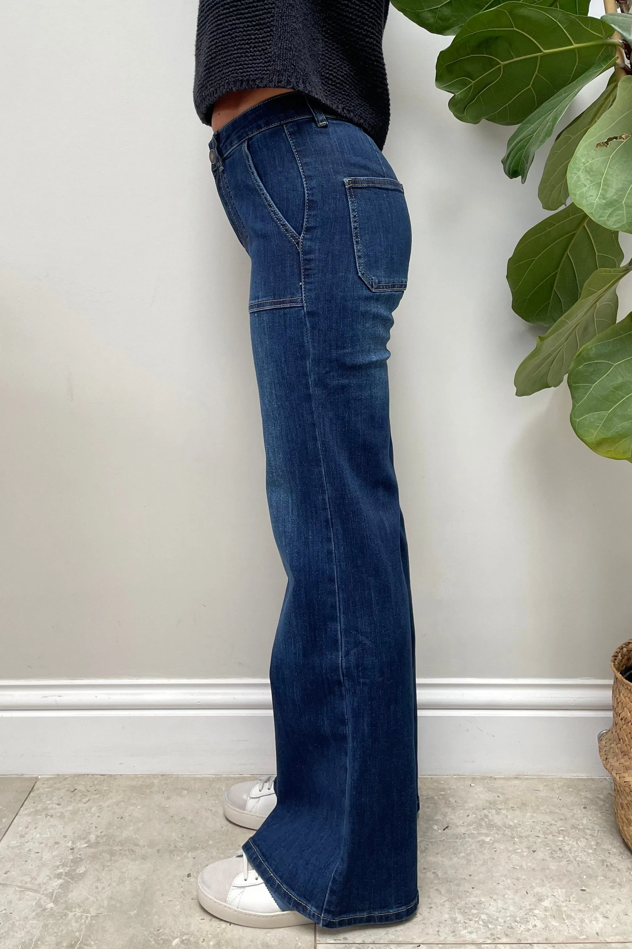 Ginny Dark Denim Flares