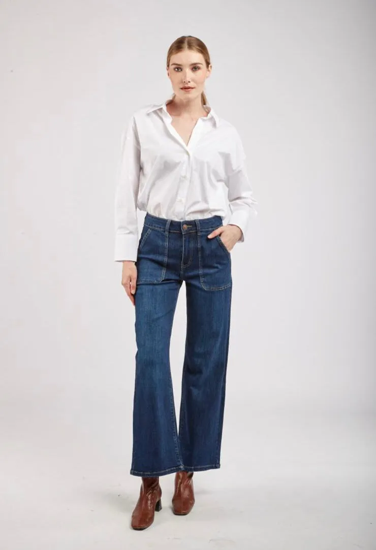 Ginny Dark Denim Flares