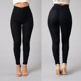 HOT SALE Women Denim Skinny Jeggings Pants High Waist Stretch Jeans