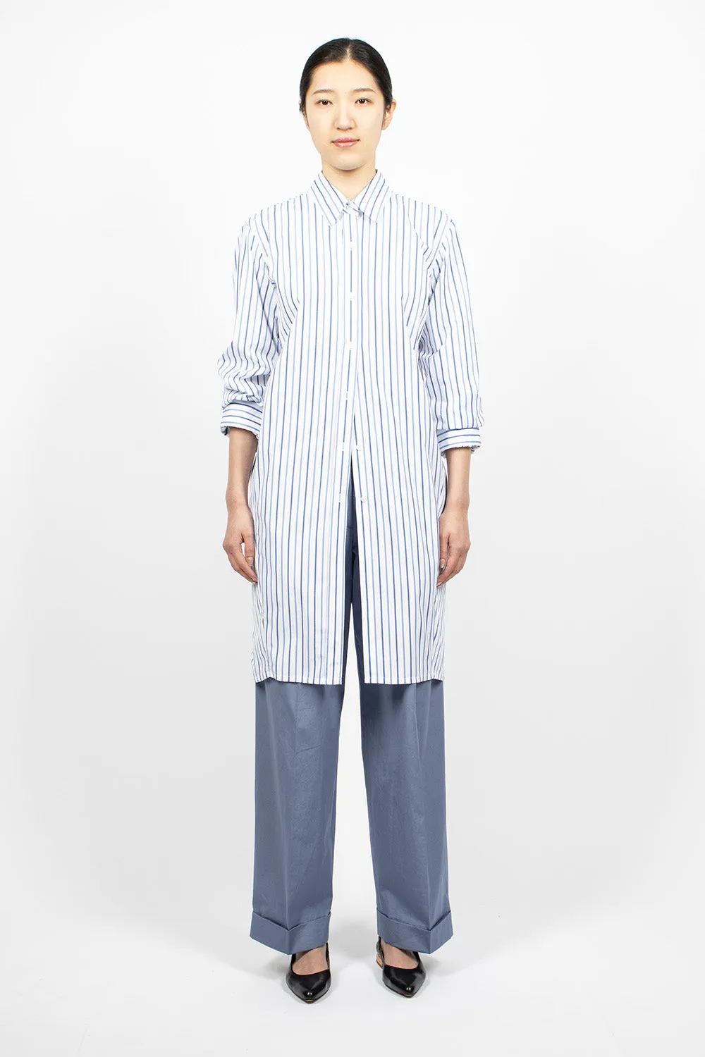 Knotted Shirt Blue Stripe