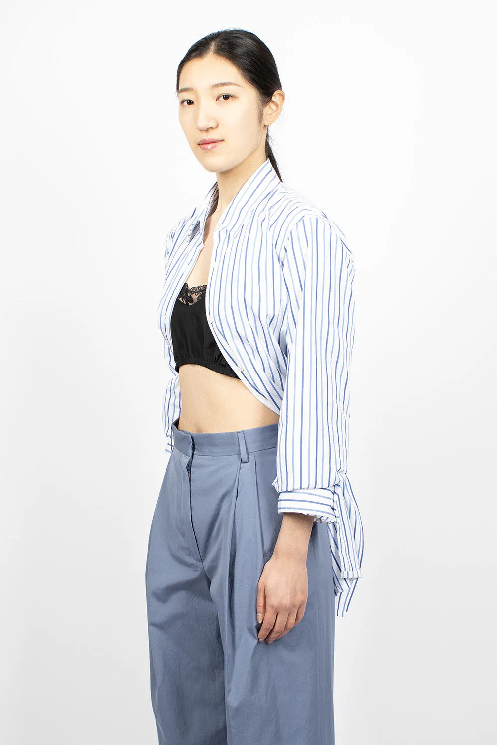 Knotted Shirt Blue Stripe