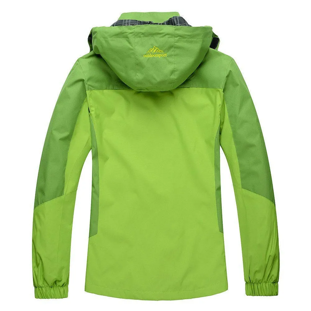 Lixada Waterproof Windproof Detachable Hooded Jacket  for Women