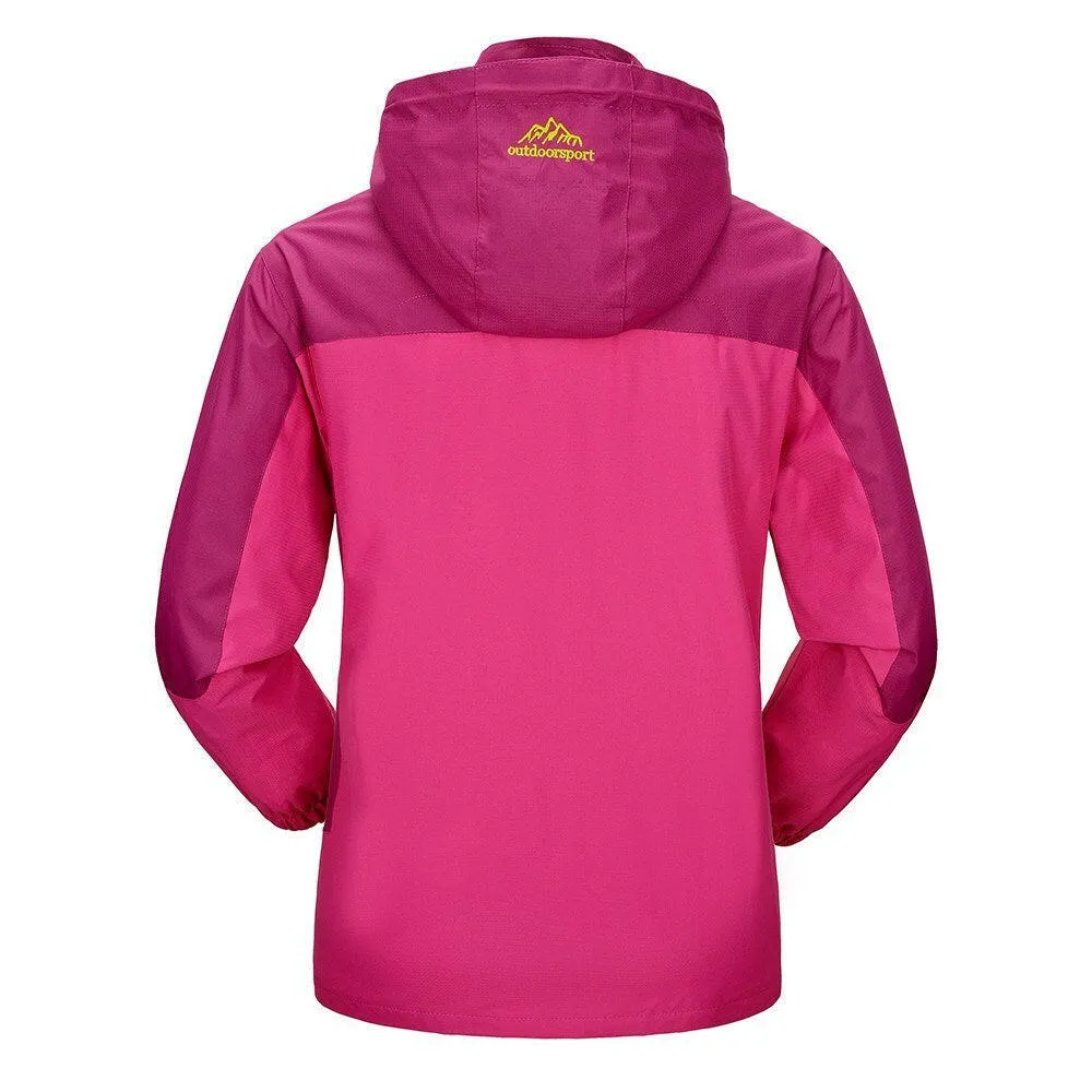 Lixada Waterproof Windproof Detachable Hooded Jacket  for Women