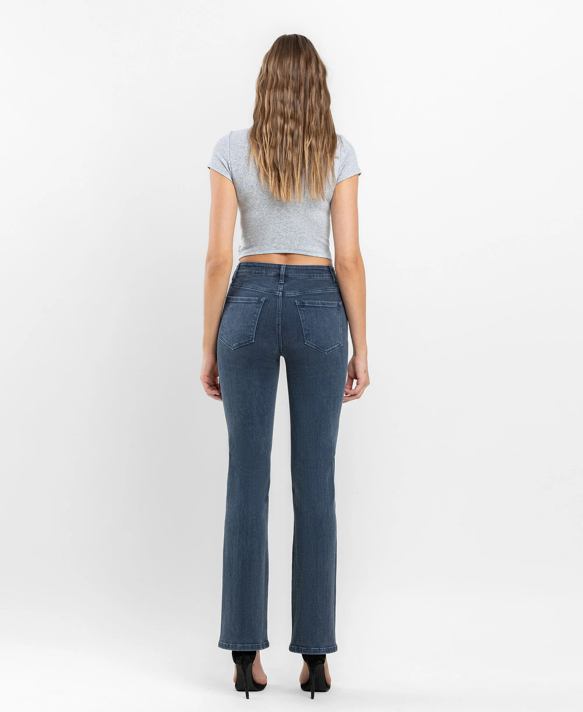 Majolica Blue - High Rise Bootcut Jeans