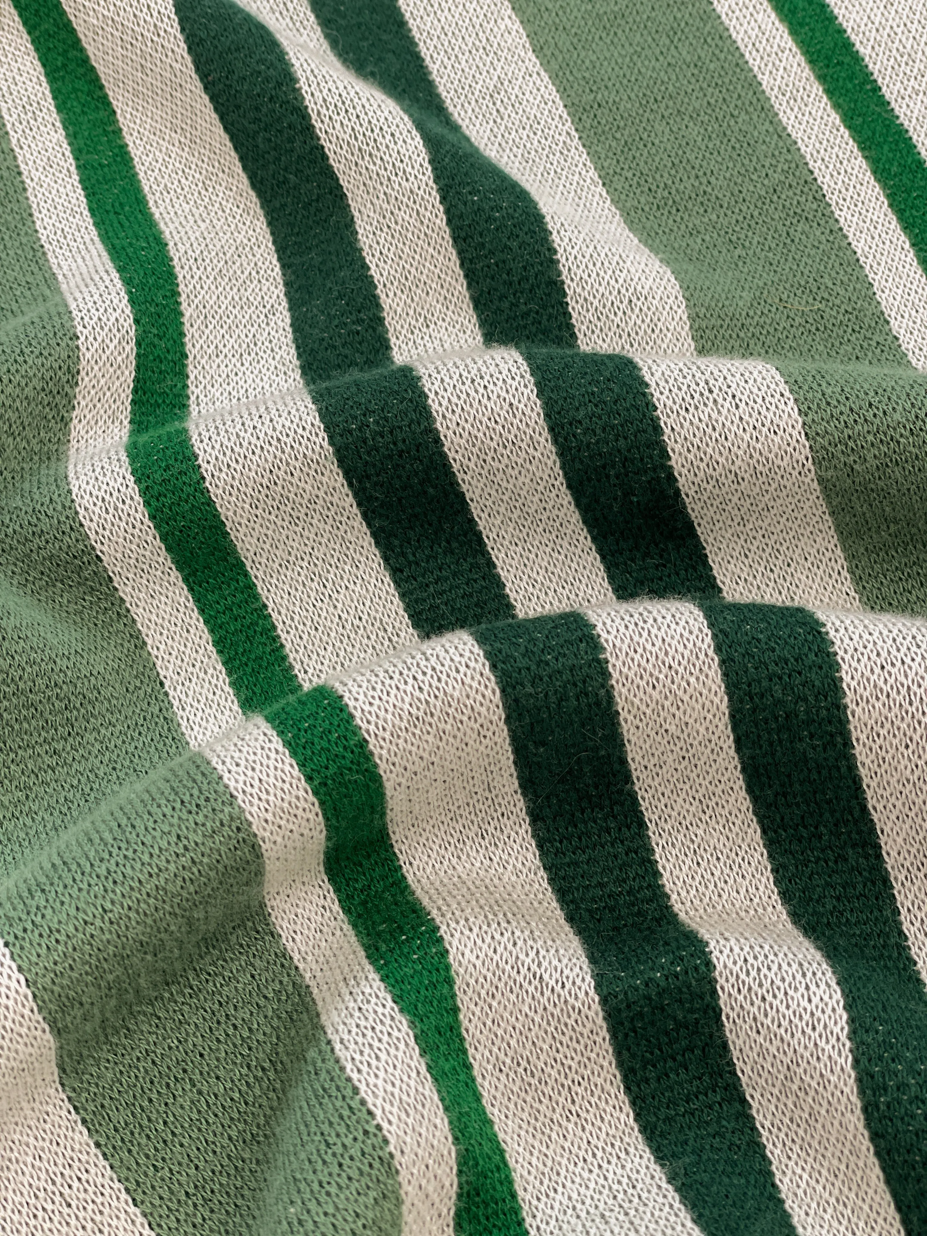 MARTINET GREEN STRIPE KNIT POLO