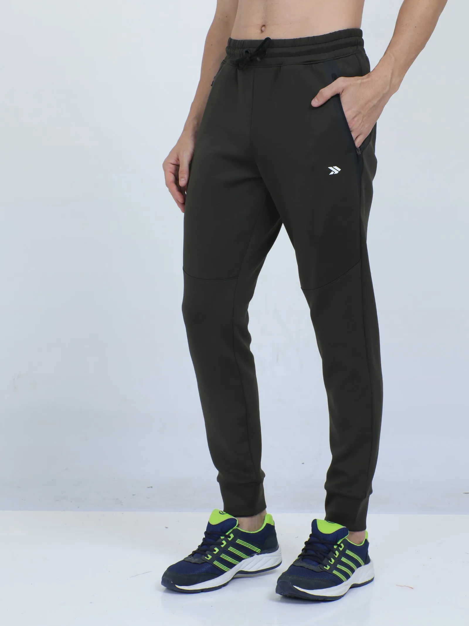 Men's Quick Dry Fitness Jogger Pants With Zipper Pockets