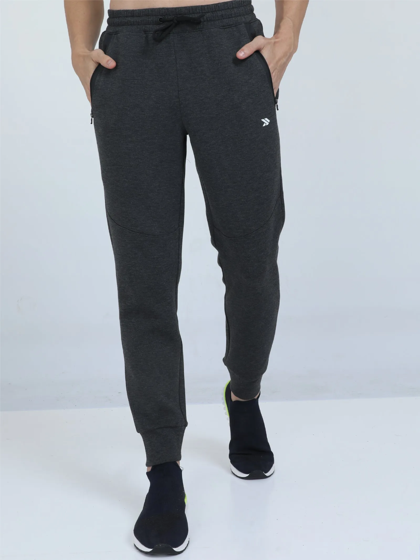 Men's Quick Dry Fitness Jogger Pants With Zipper Pockets