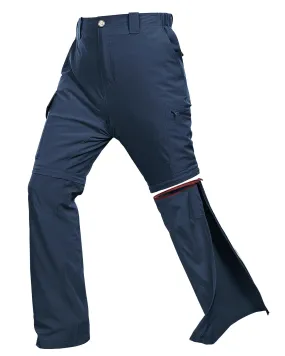 Men's UPF 40  Convertible Zip Off Hiking Pants with 6 Pockets