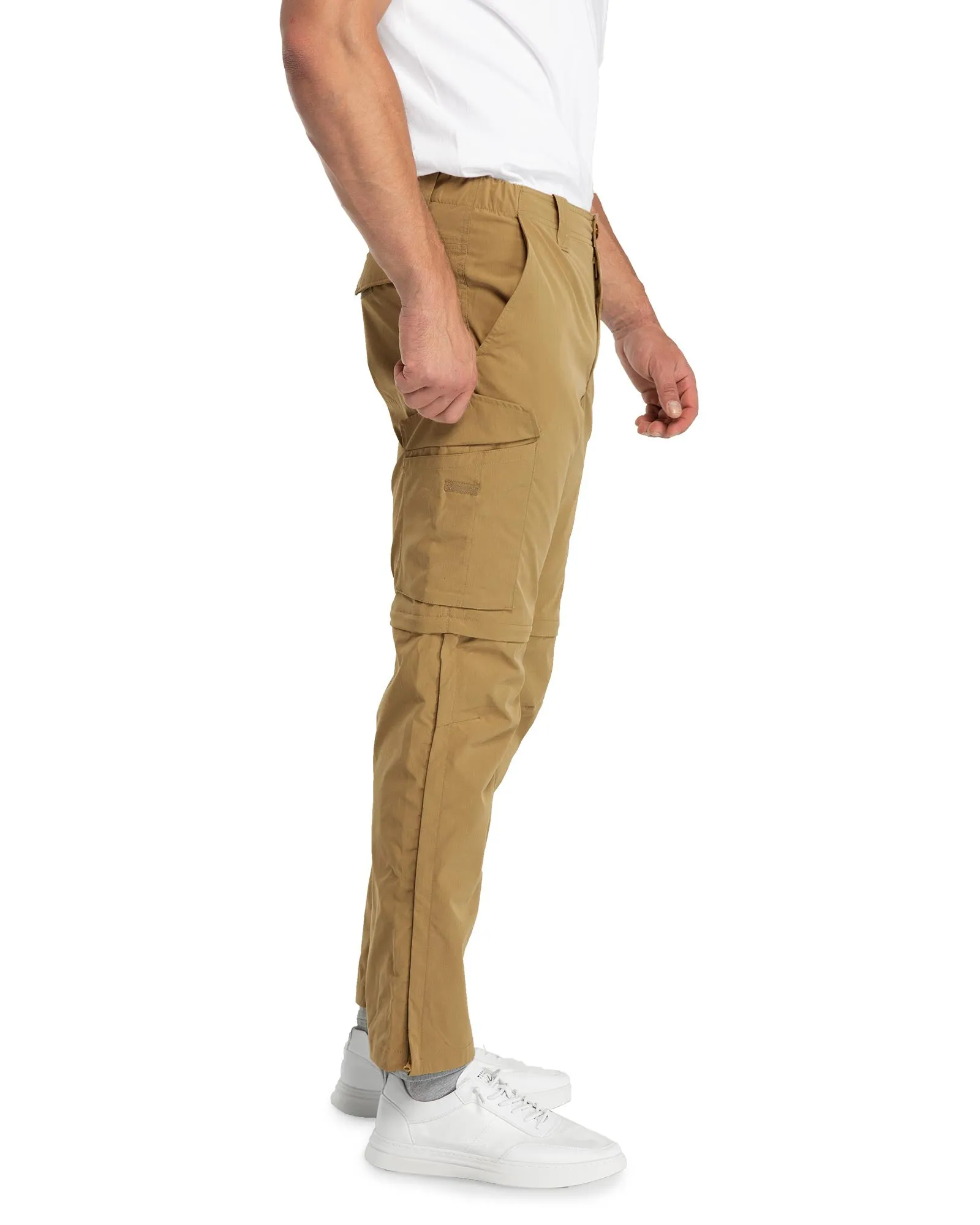 Men's UPF 40  Convertible Zip Off Hiking Pants with 6 Pockets