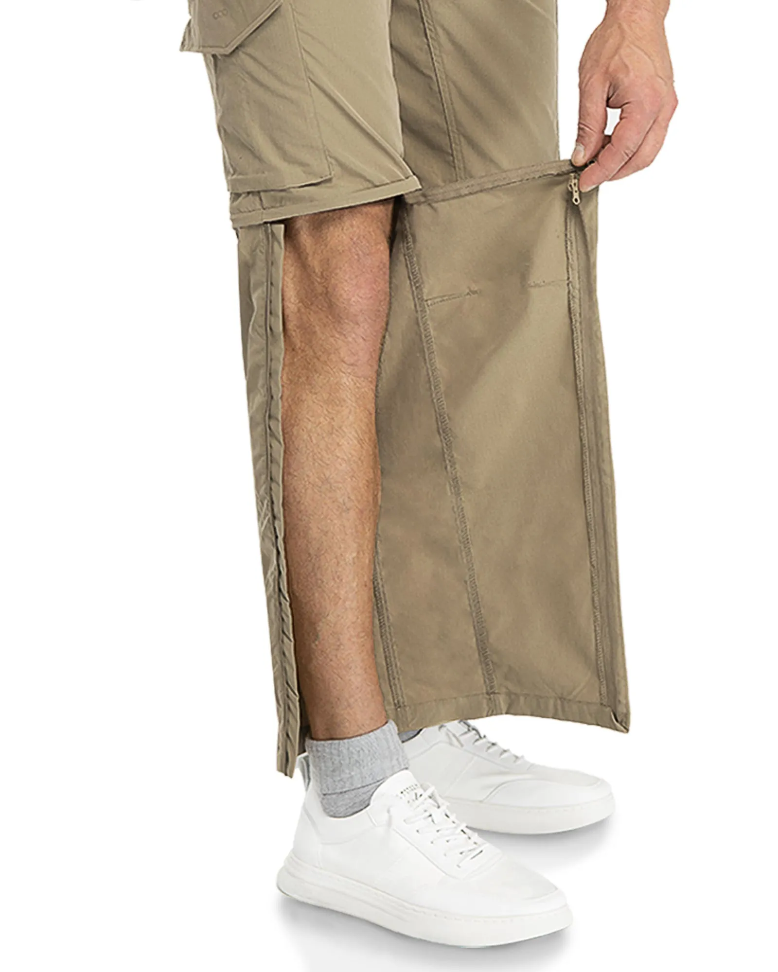 Men's UPF 40  Convertible Zip Off Hiking Pants with 6 Pockets