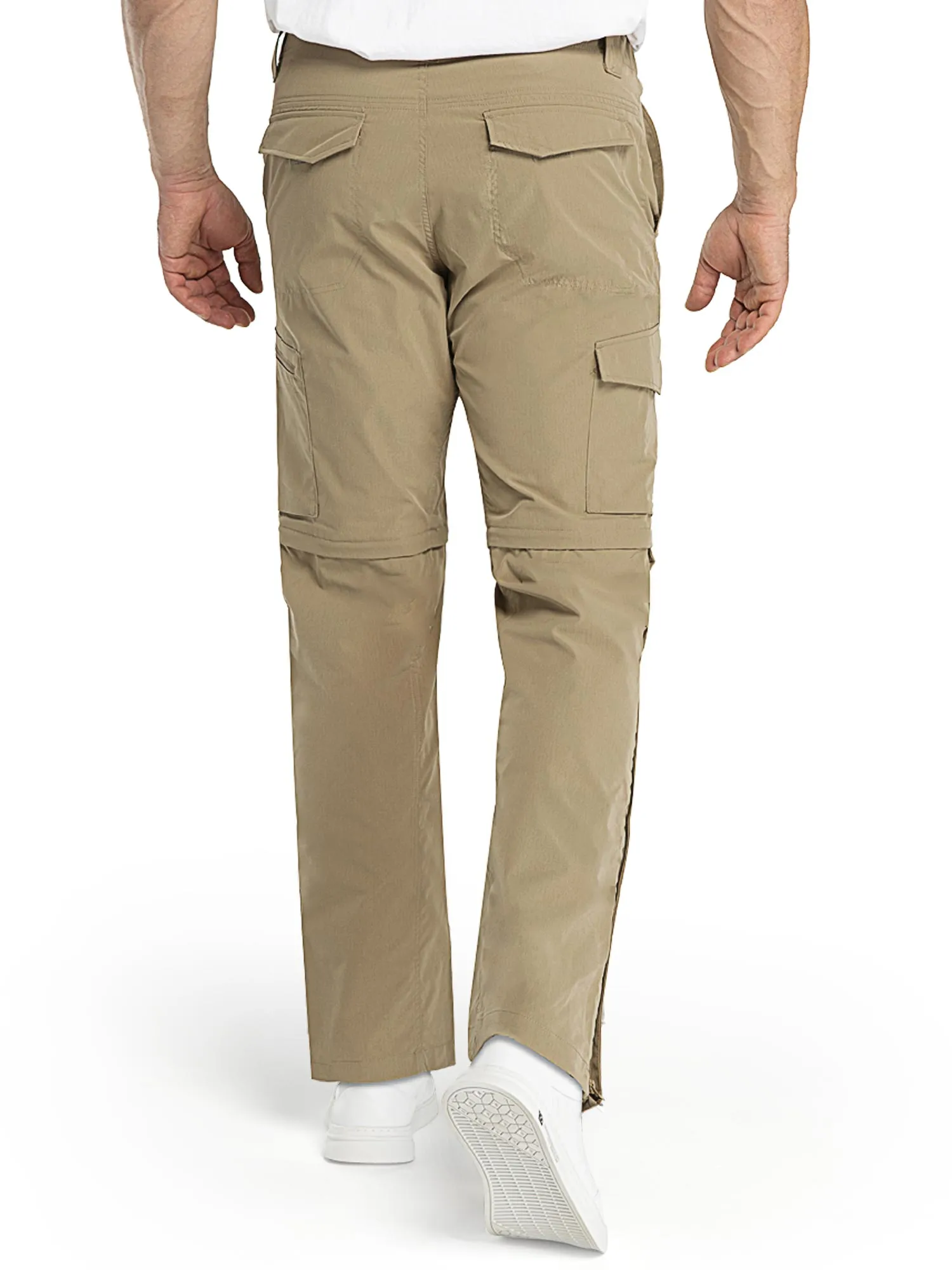 Men's UPF 40  Convertible Zip Off Hiking Pants with 6 Pockets