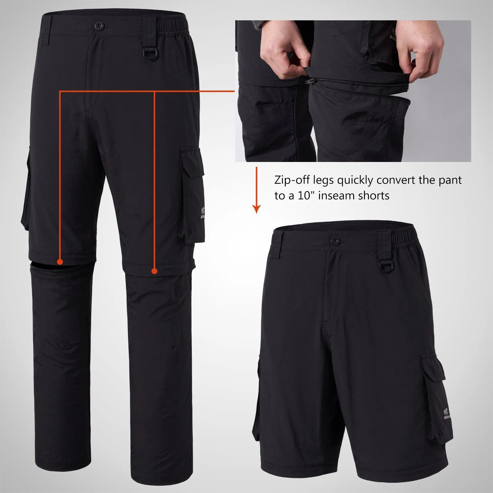 Men’s UPF 50  Quick Dry Convertible Pants FP02M