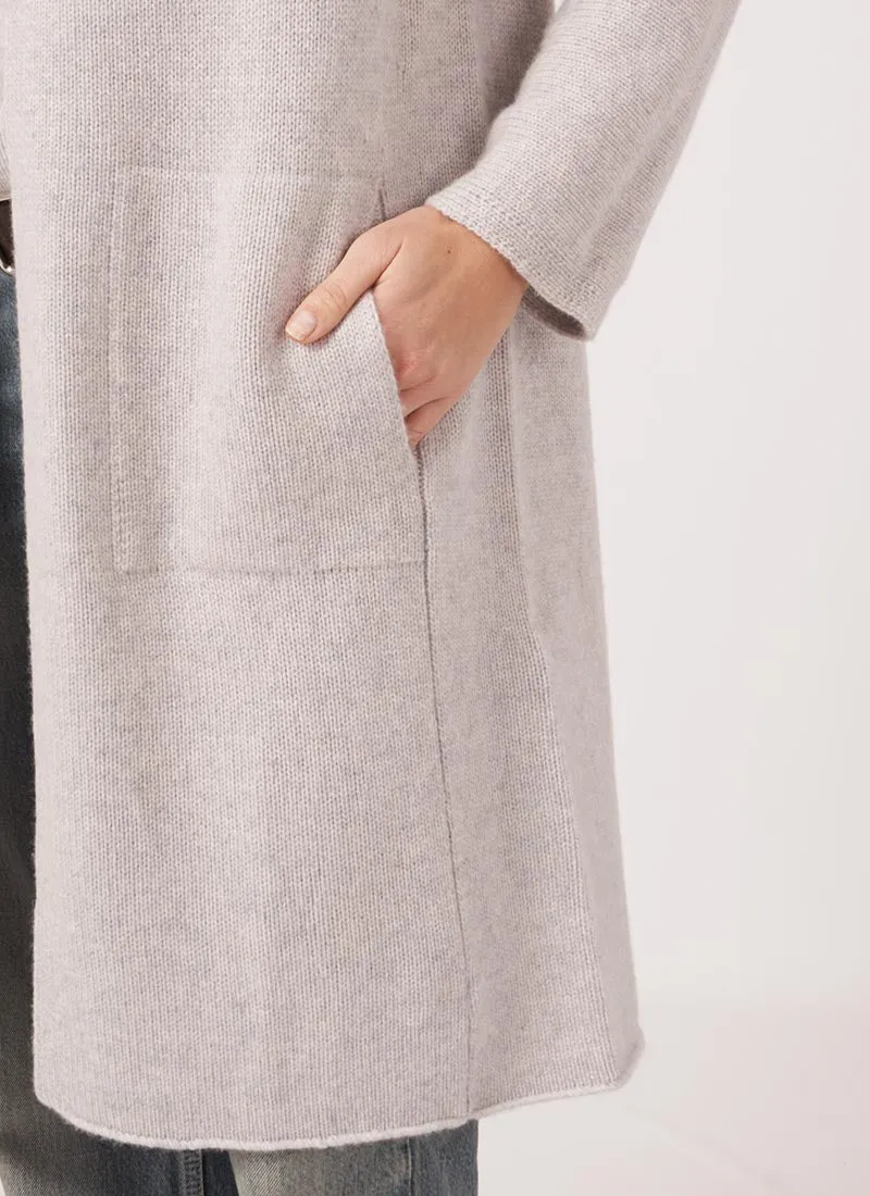 Organic Cashmere Long Open Cardigan