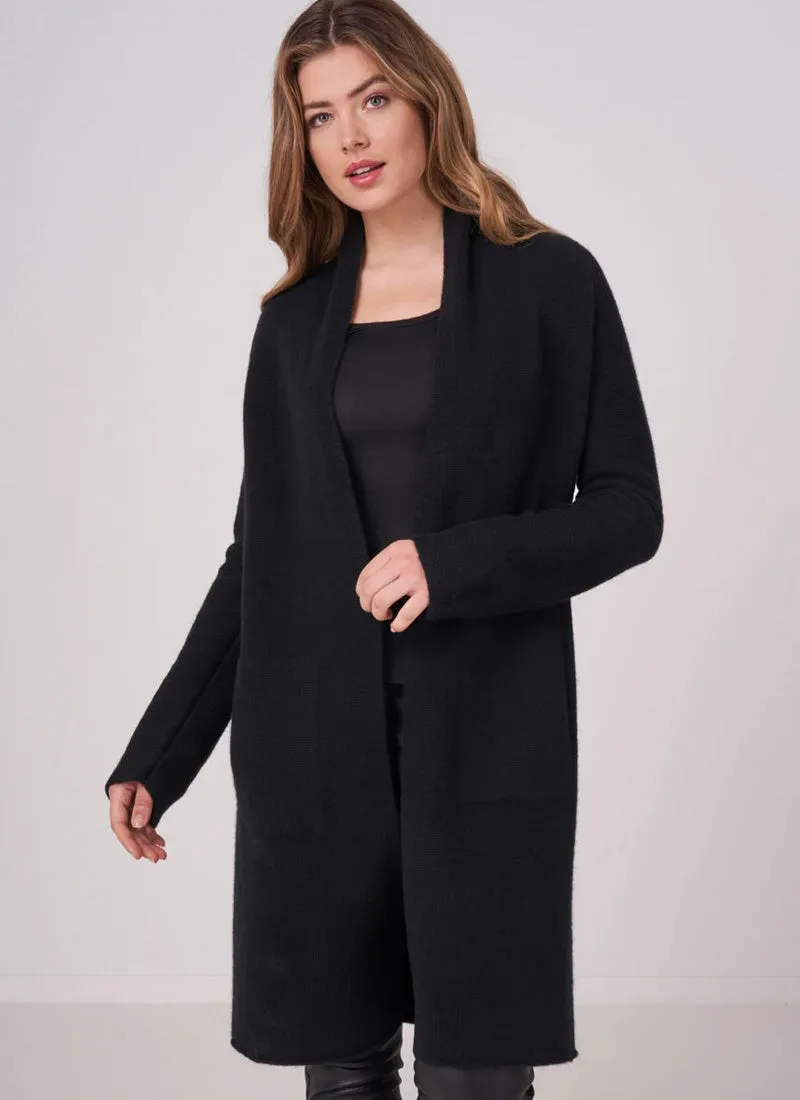 Organic Cashmere Long Open Cardigan