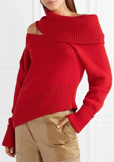 Oversized Cutout Wool Sweater