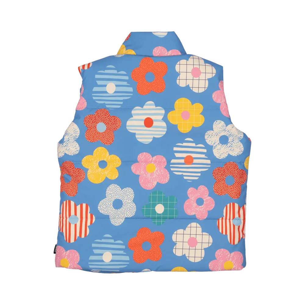 ROCK YOUR BABY - HAPPY FLOWERS PADDED VEST WITH LINING