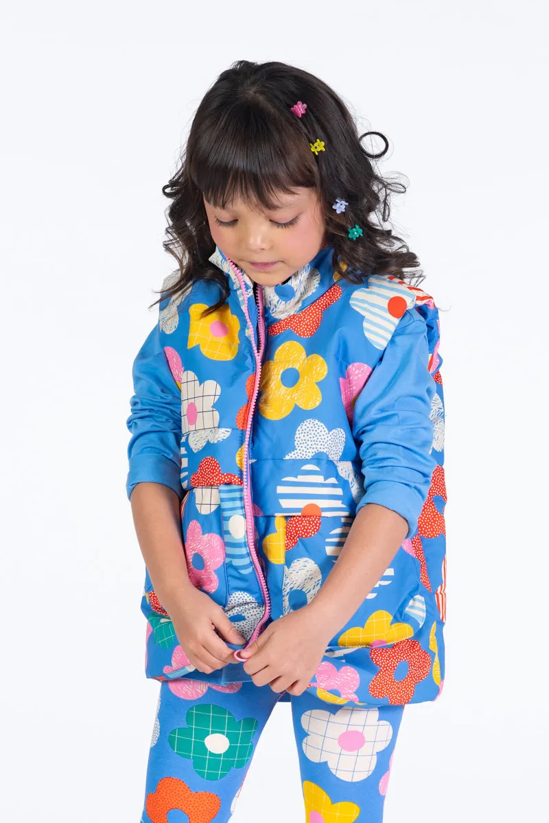 ROCK YOUR BABY - HAPPY FLOWERS PADDED VEST WITH LINING