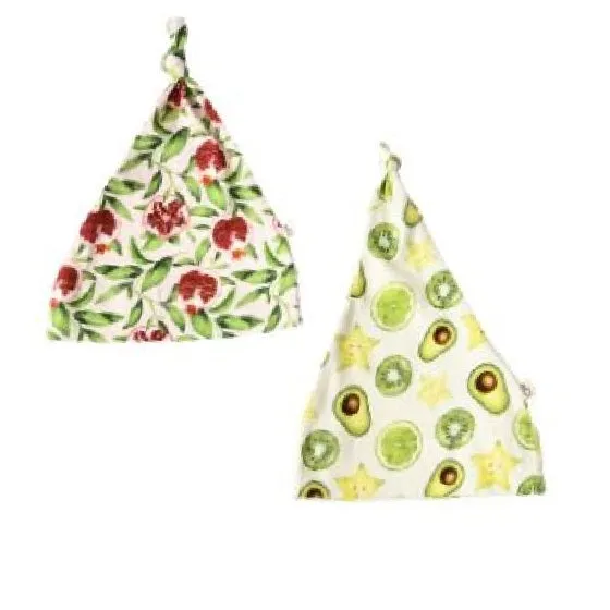 Set of Pomegranate & Kiwis Avocados Organic Knot Hat