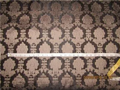 silk organza Jacquard fabric 44&quot; width brown color