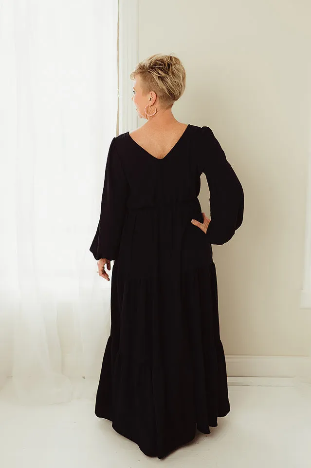 Solid Tiered Maxi