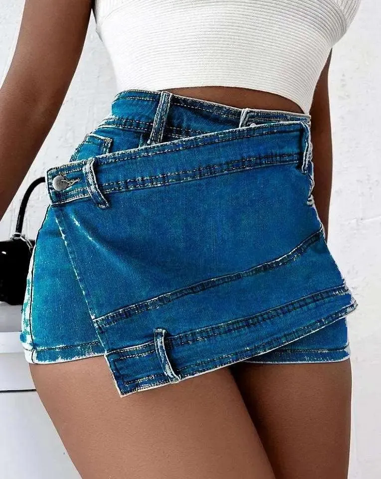 Stretch Vintage Denim Shorts