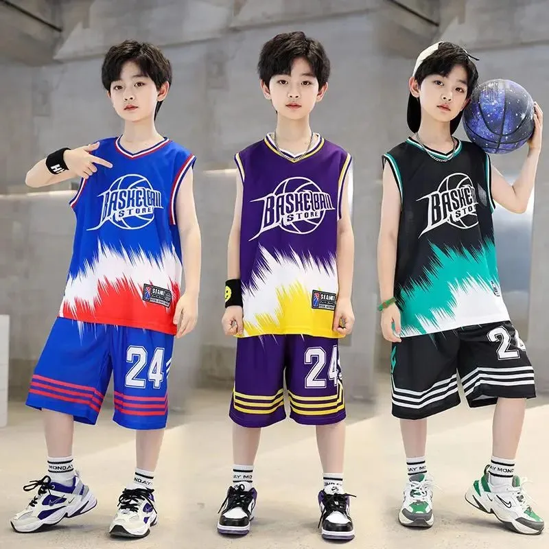 Summer Quick-Dry Boys Basketball Sports Suit