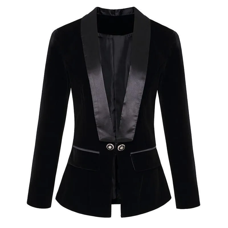 Tuxedo Velvet Blazer