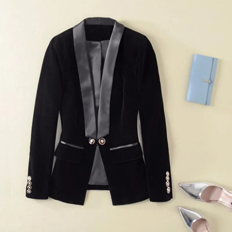 Tuxedo Velvet Blazer