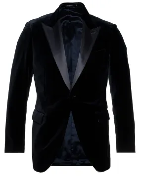 Velvet Dress Jacket Navy