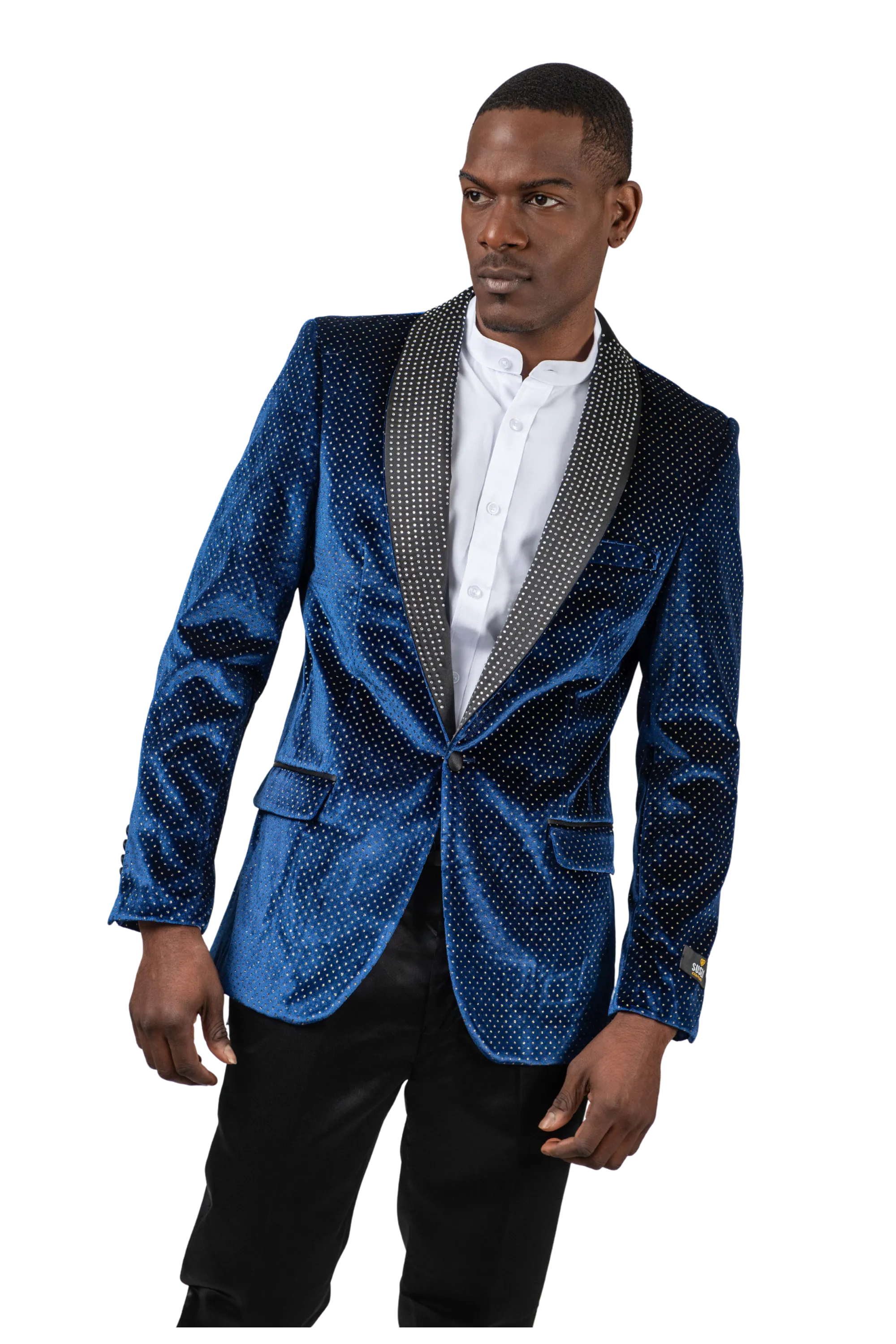 Velvet Texture Sport Coat -Royal