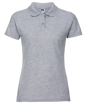 Womens classic polycotton polo | Light Oxford